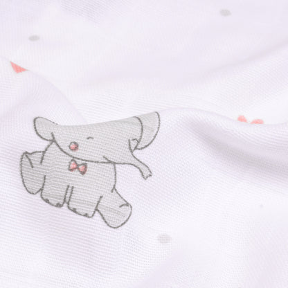 Soft Organic Cotton Baby Vest and Romper (Pack of 2) | Printed  | Blue Ellie With Heart