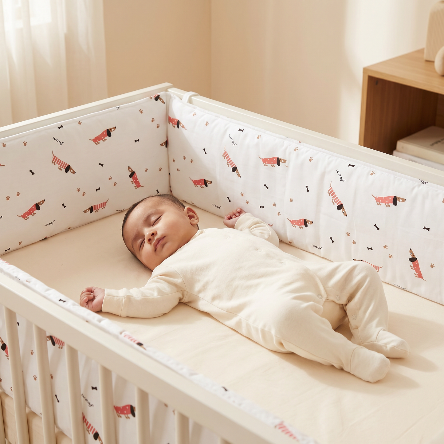 Pink Poodle Cot Bumper