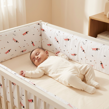 Pink Poodle Cot Bumper