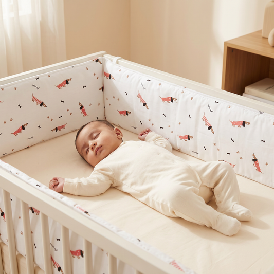 Pink Poodle Cot Bumper