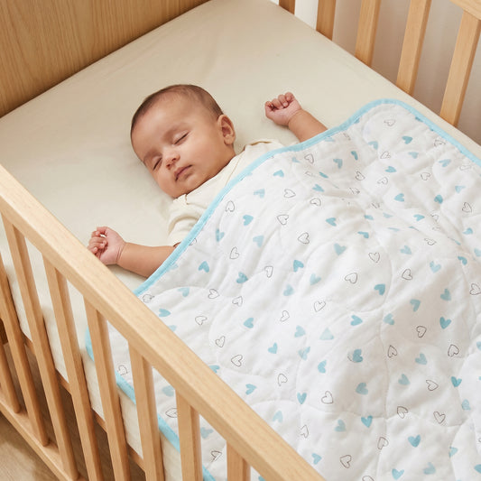Blue Hearts Baby Blanket 1 pc