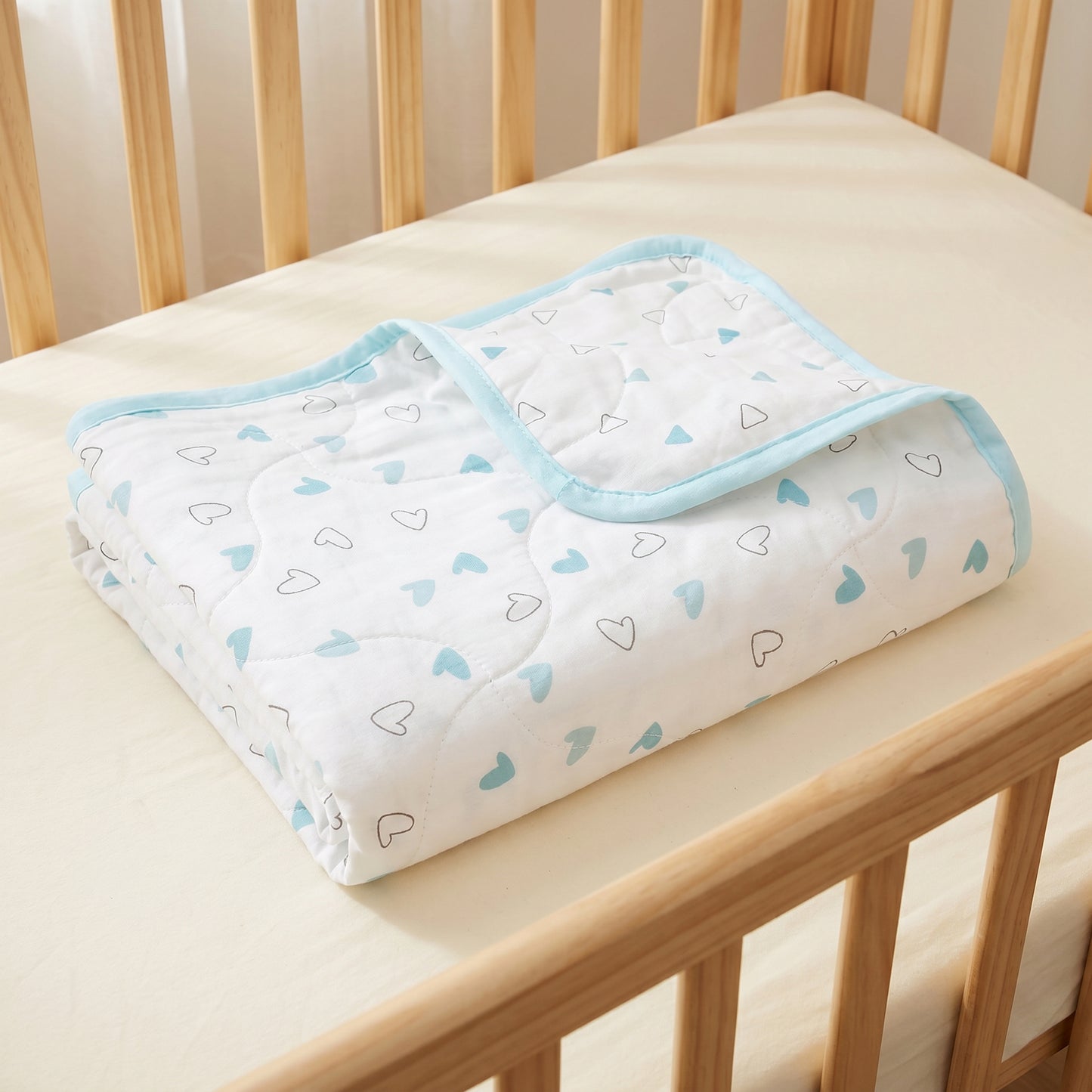 Blue Hearts Baby Blanket 1 pc