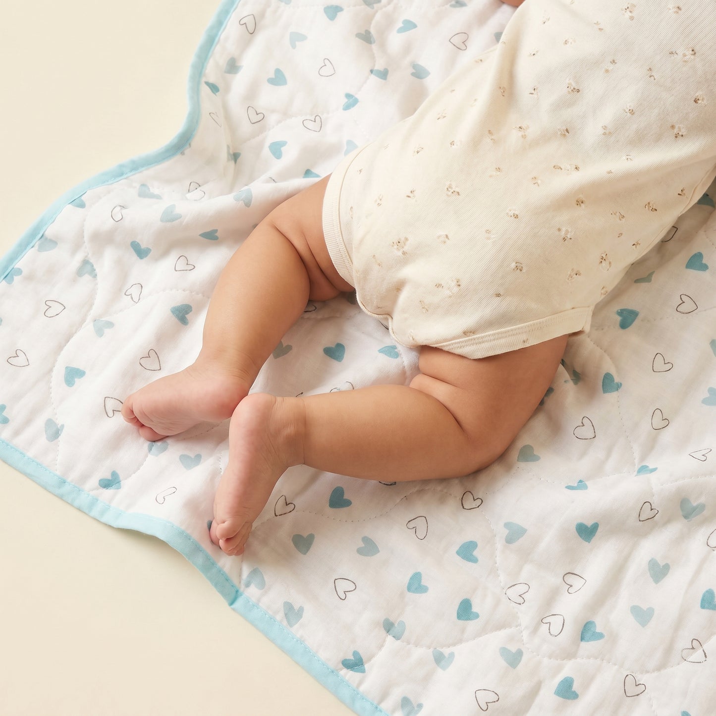 Blue Hearts Baby Blanket 1 pc