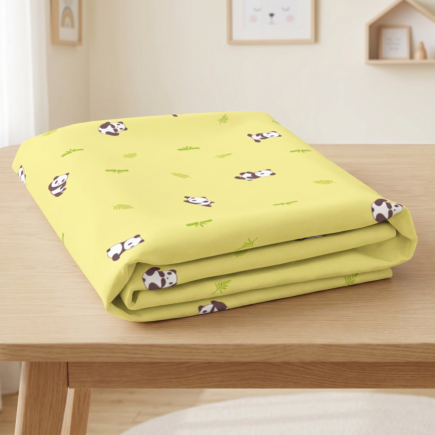 Yellow Panda Crib Sheets 1 Pcs