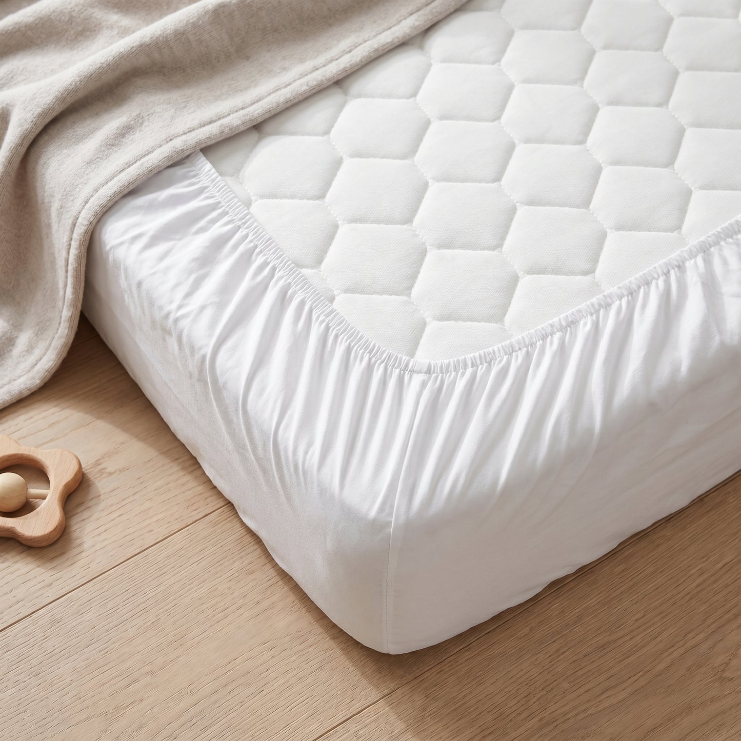 White Solid Crib Sheets 1 Pcs