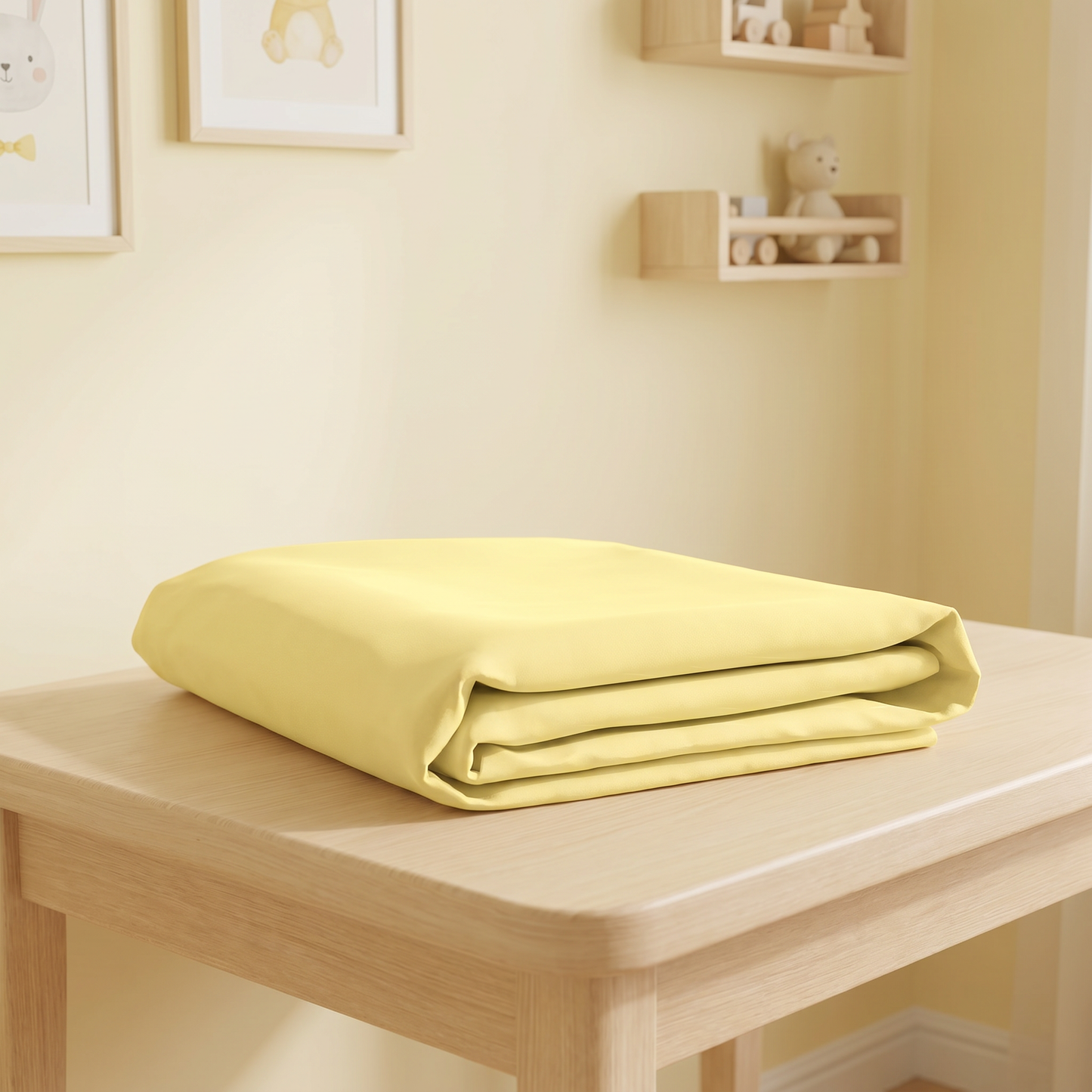 Yellow Solid Crib Sheets 1 Pcs