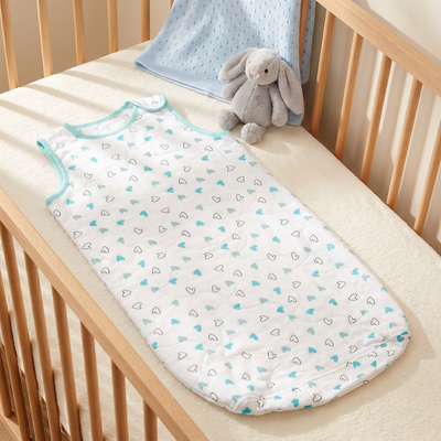 Blue Hearts & Triangles Sleeping Sack 1 Pcs