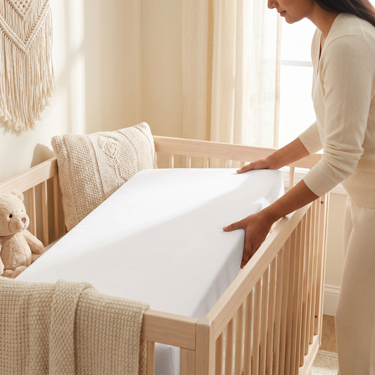 White Solid Crib Sheets 1 Pcs