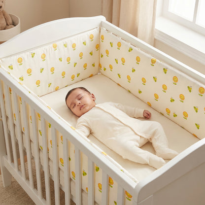 Flower with Bee Cot Bumper