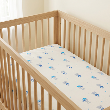 Grey Bear Crib Sheets 1 Pcs
