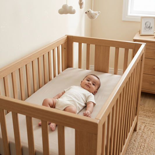 Grey Solid Crib Sheets 1 Pcs