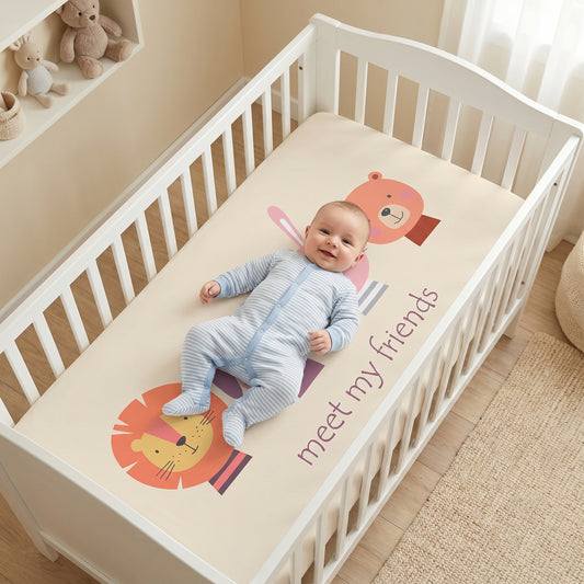 Meet My Friends Crib Sheets 1 Pcs
