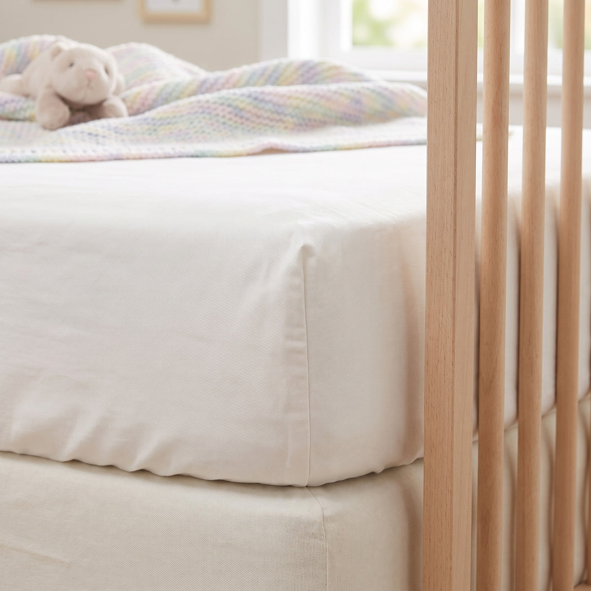 Softest Organic Cotton Crib Sheets in Pastel Colours