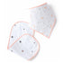 Pink Moon And Star Feeding Bibs And Burp 2 Pcs