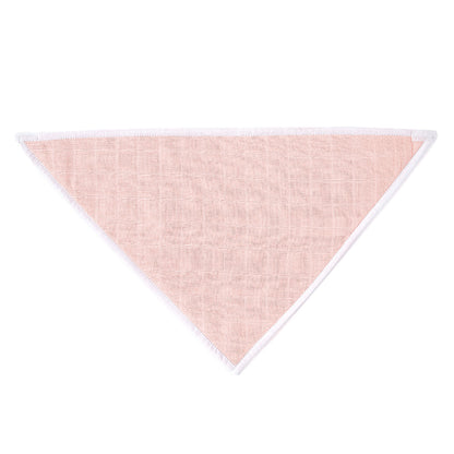 Pink Bow And Solid Pink Feeding Bibs And Burp 2 Pcs