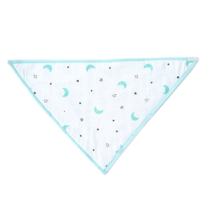 Blue Moon And Star Feeding Bibs And Burp 2 Pcs
