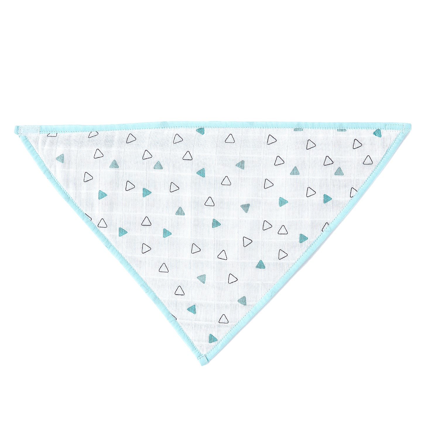 Blue Hearts And Triangles Feeding Bibs And Burp 2 Pcs