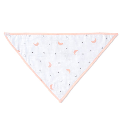 Pink Moon And Star Feeding Bibs And Burp 2 Pcs