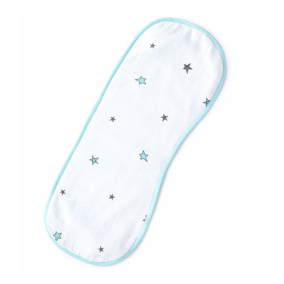 Blue Moon And Star Feeding Bibs And Burp 2 Pcs