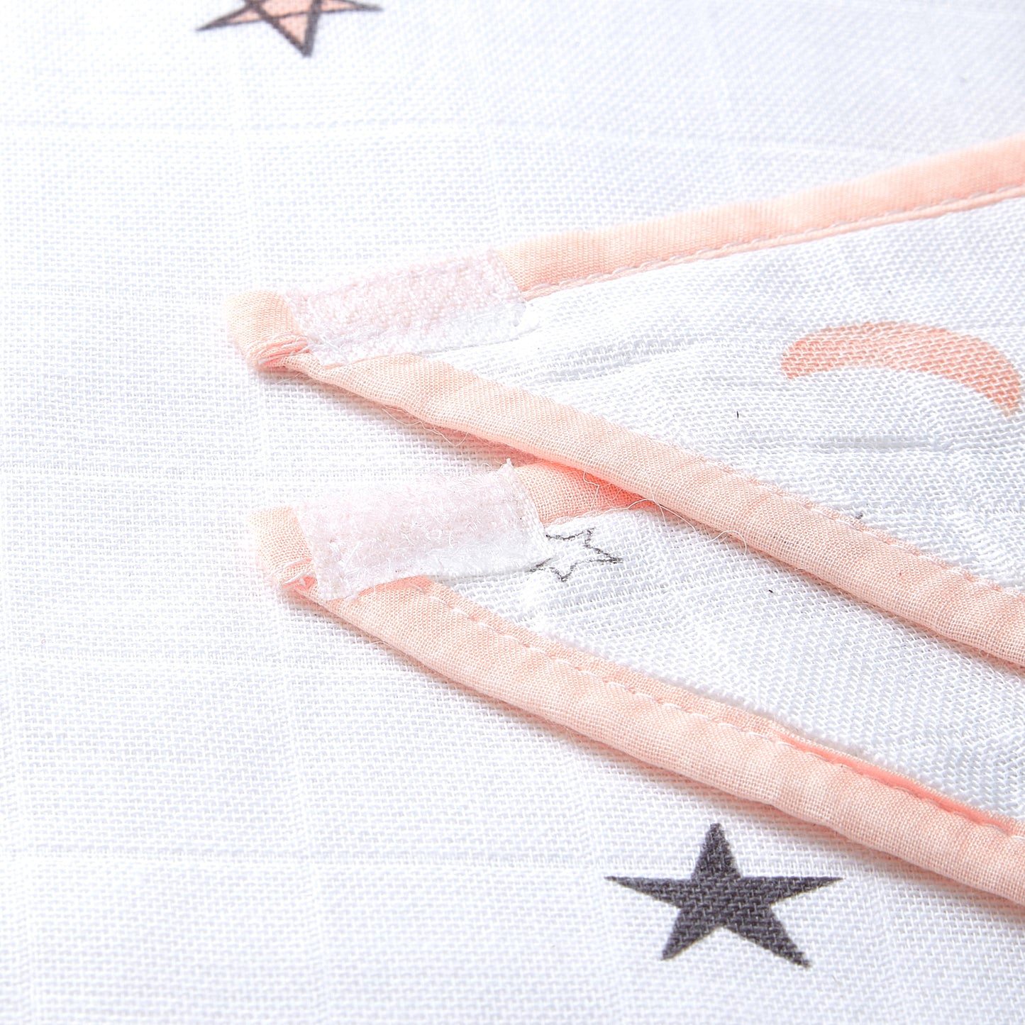 Pink Moon And Star Feeding Bibs And Burp 2 Pcs