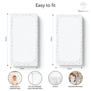 Grey Cars Crib Sheets 1 Pcs