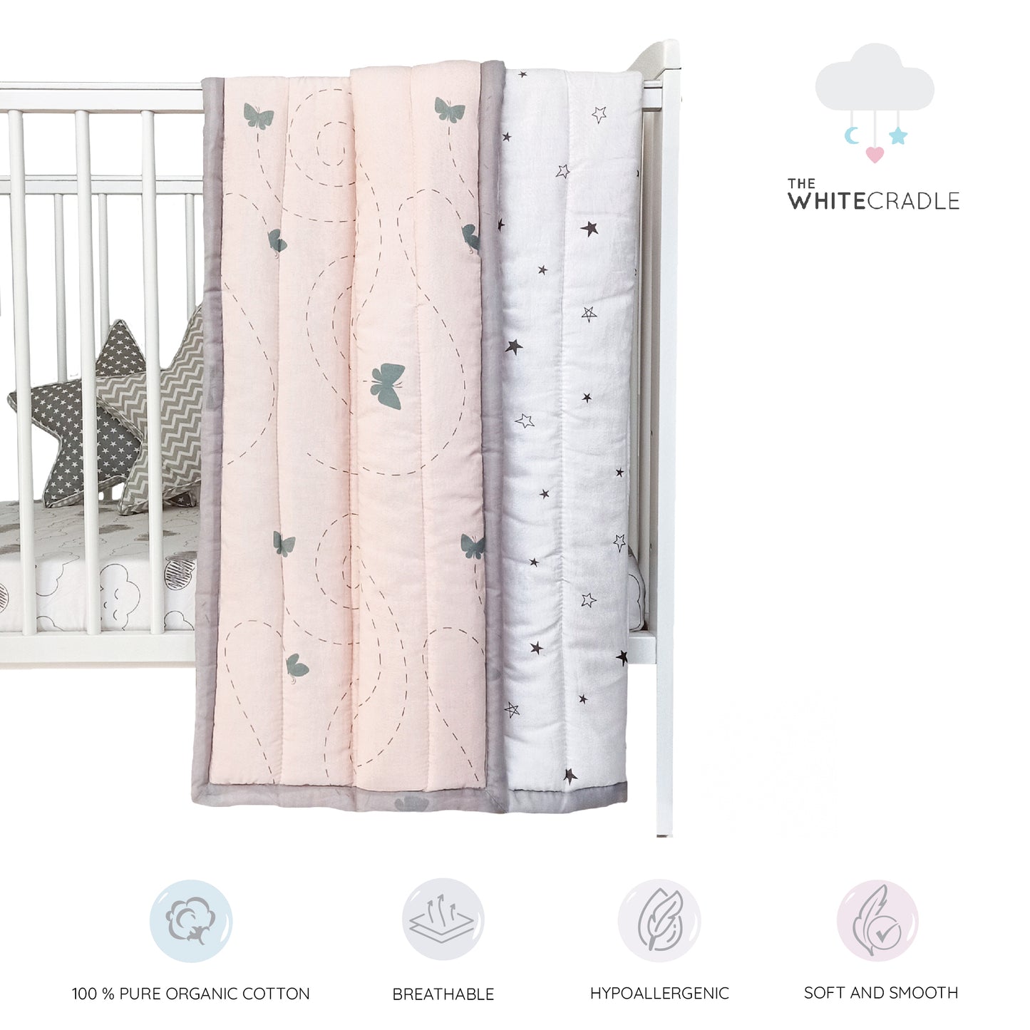 Butterfly Baby Quilt 1 Pcs