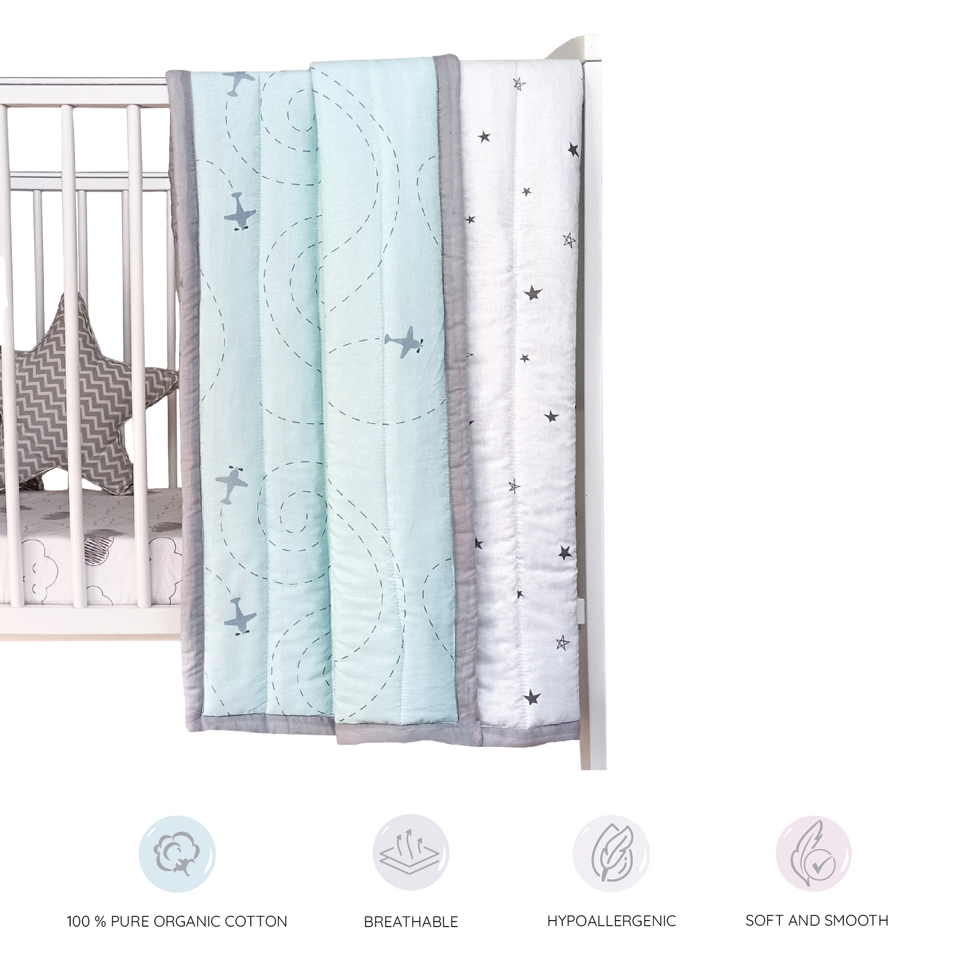 Aeroplane Baby Quilt 1 Pcs