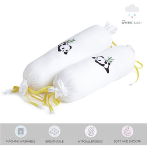 Yellow Panda Bolster Pillow Set 1 Pcs