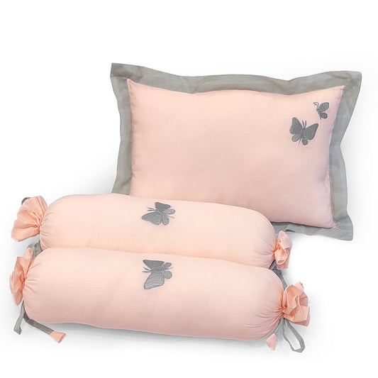 Butterfly Bolster  Pillow Set 1 Pcs