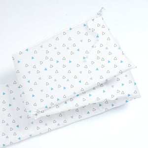 Twill Blue Triangle Cot Bumper