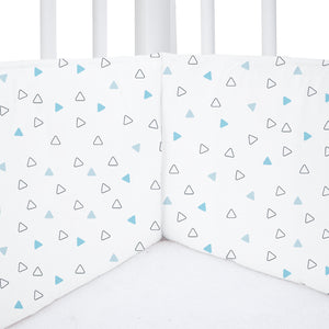 Twill Blue Triangle Cot Bumper