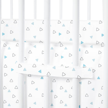 Twill Blue Triangle Cot Bumper