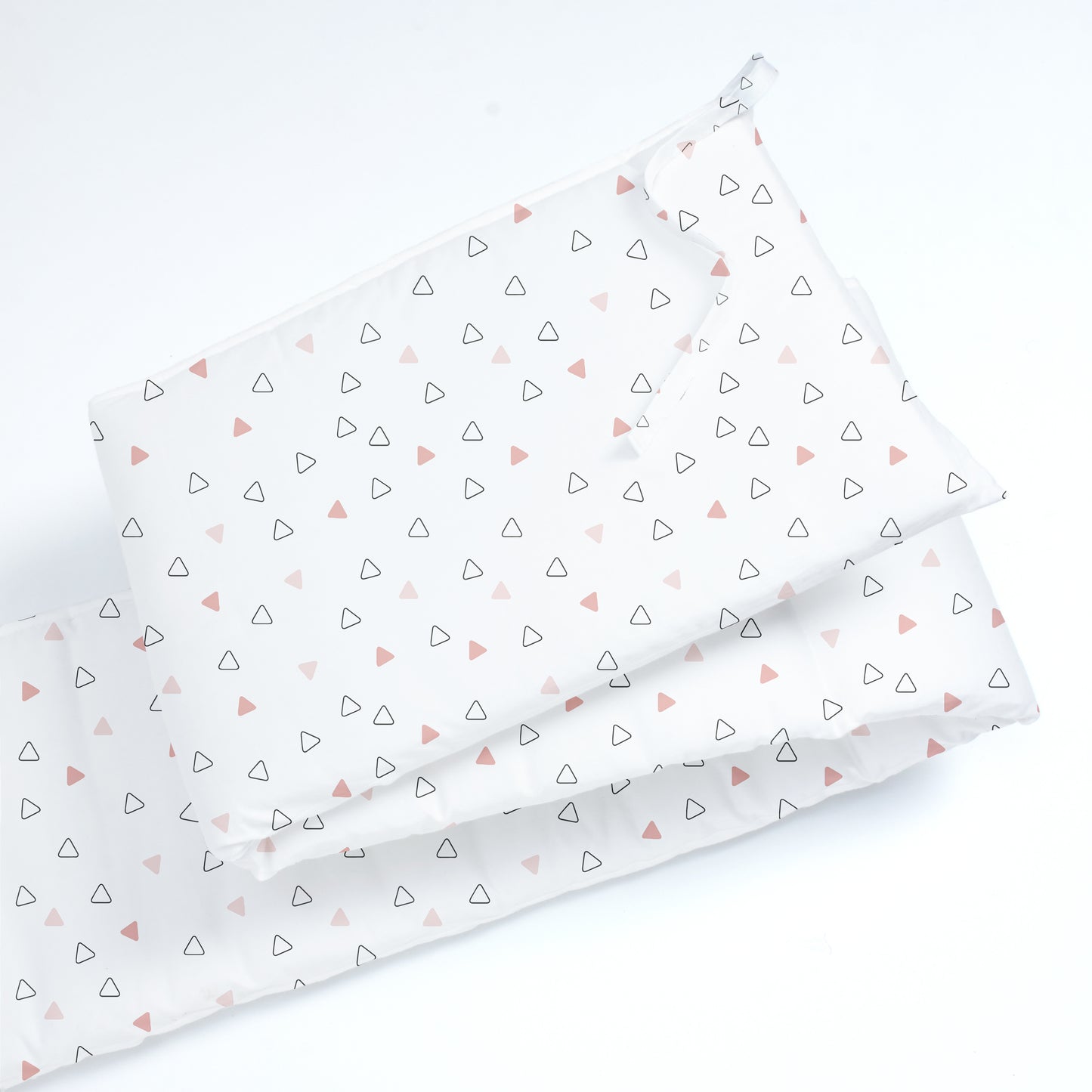 Twill Pink Triangle Cot Bumper