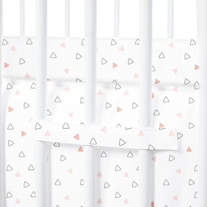Twill Pink Triangle Cot Bumper
