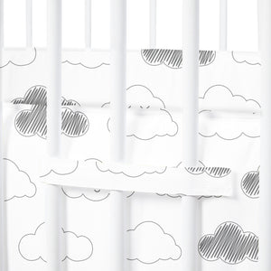 Grey Clouds Cot Bumper