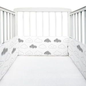 Grey Clouds Cot Bumper