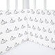 Grey Whale with Pink Dots Cot Bumper