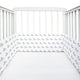 Grey Whale with Pink Dots Cot Bumper