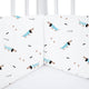 Blue Poodle Cot Bumper