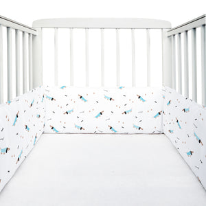Blue Poodle Cot Bumper