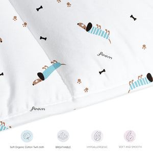 Blue Poodle Cot Bumper