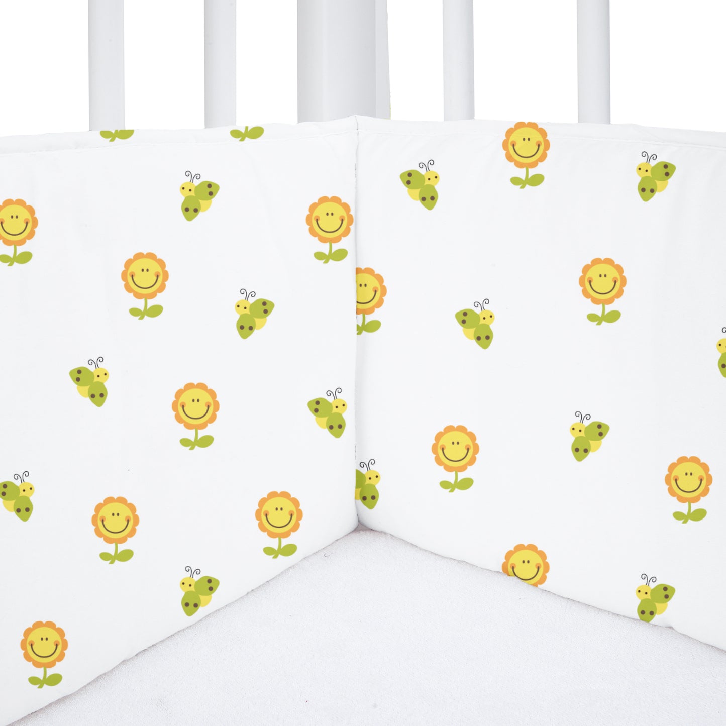 Flower with Bee Cot Bumper