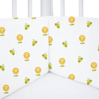 Flower with Bee Cot Bumper