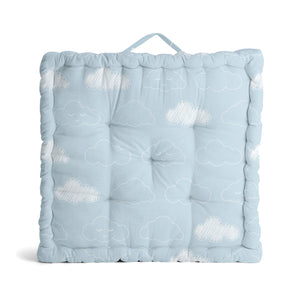 Blue Clouds Floor Cushion 1 Pcs