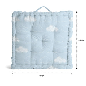 Blue Clouds Floor Cushion 1 Pcs
