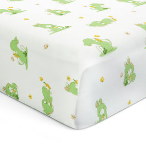 White Bunny Crib Sheets 1 Pcs