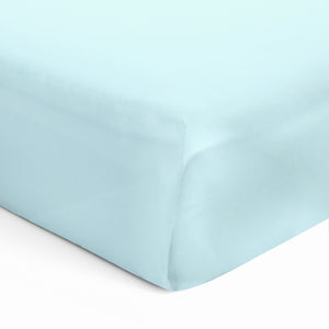 Blue Solid Crib Sheets 1 Pcs