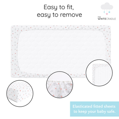 Giraffe and Flower Crib Sheets 2 Pcs
