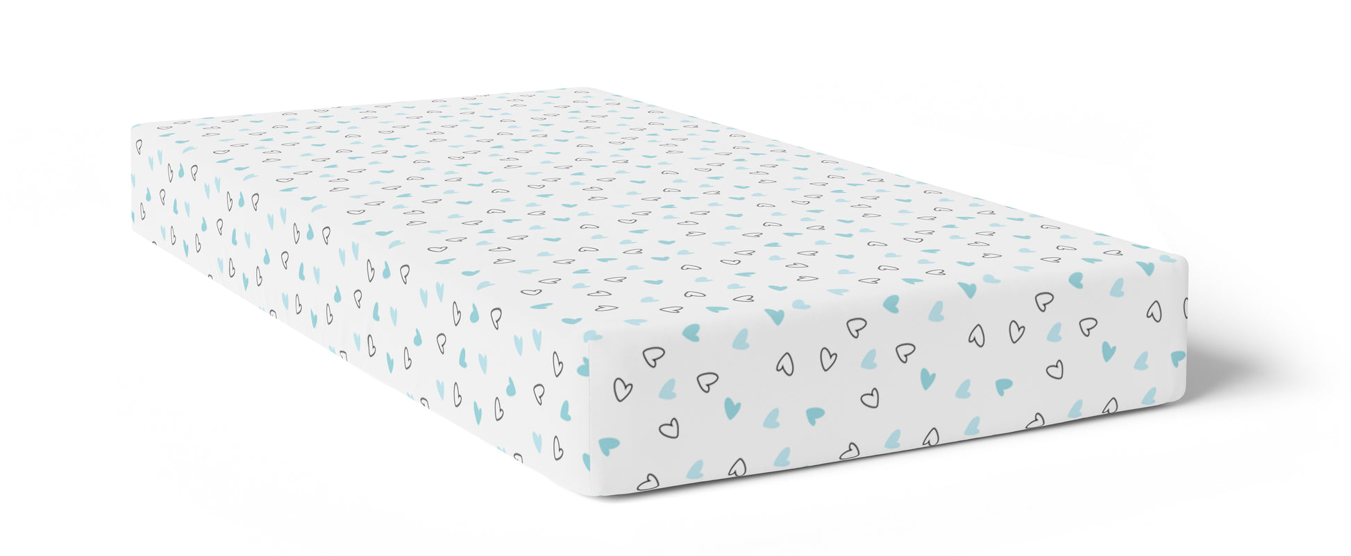 Blue Hearts Crib Sheets 1 Pcs