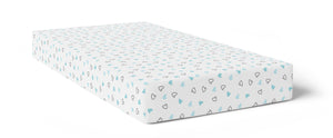 Blue Hearts Crib Sheets 1 Pcs